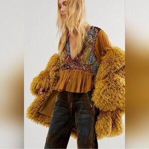 Free People Joni Embellished Top NWOT Size Small $148